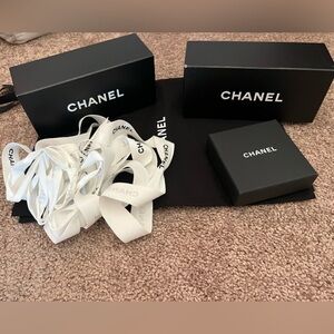 Lot of 3 Chanel box’s ribbon and dust bag